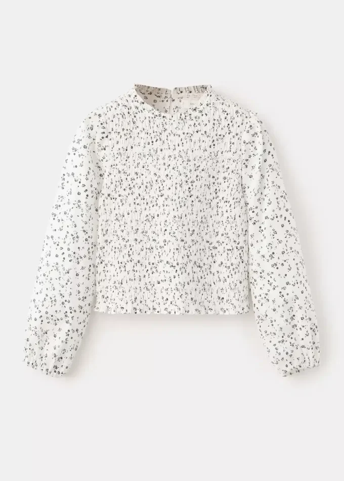 Camicetta in cotone a fiori Camicetta in cotone a fiori