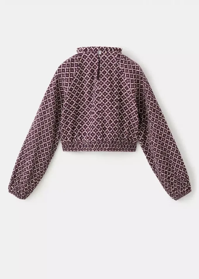 Camicetta in cotone a fiori Camicetta in cotone a fiori