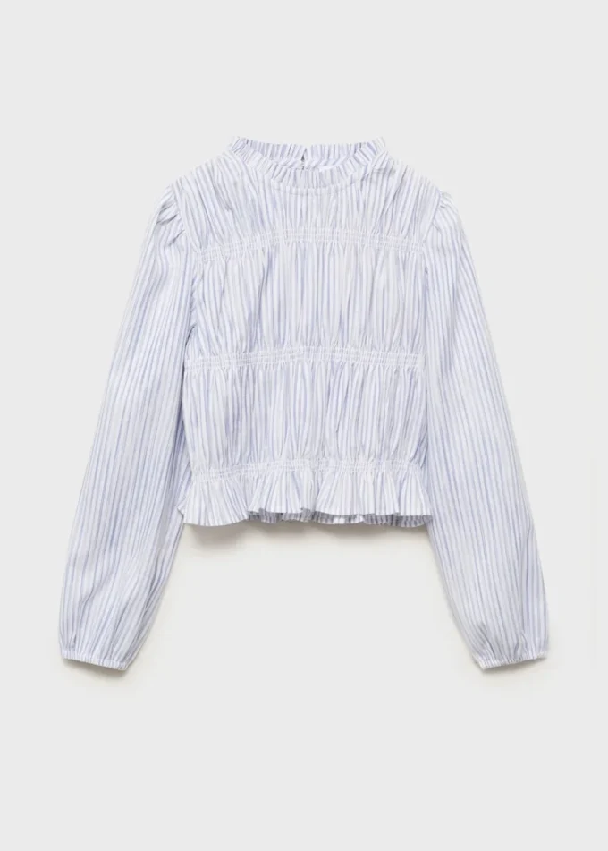 Camicetta in cotone a righe Camicetta in cotone a righe