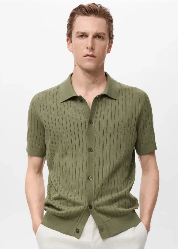 Camicetta in cotone con dettagli in pizzo Camicetta in cotone con dettagli in pizzo