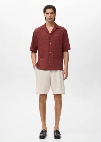 Camicetta in cotone con dettagli in pizzo