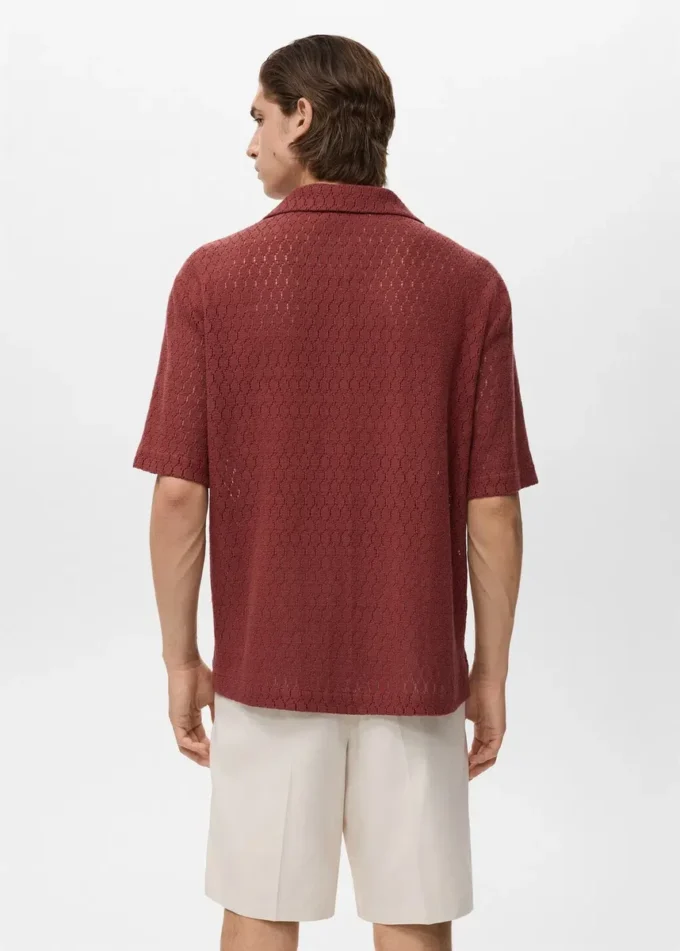 Camicetta in cotone con dettagli in pizzo Camicetta in cotone con dettagli in pizzo