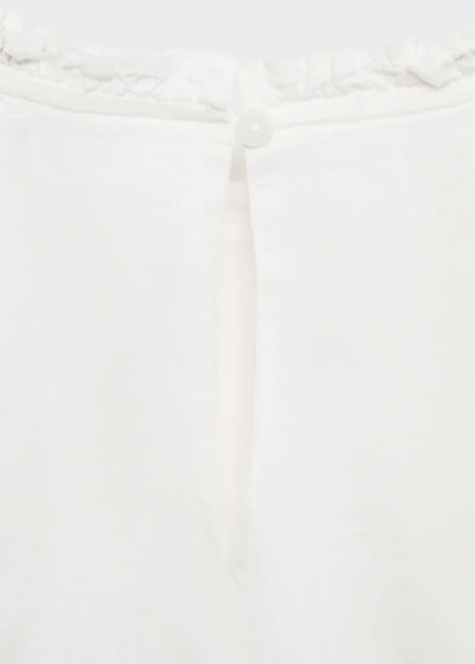 Camicetta in cotone con pizzo Camicetta in cotone con pizzo