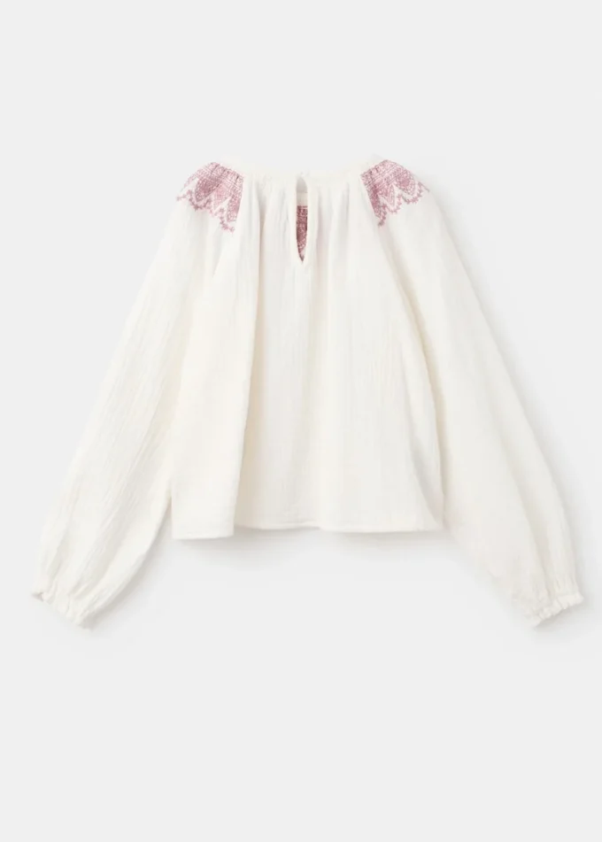 Camicetta in cotone ricamata Camicetta in cotone ricamata