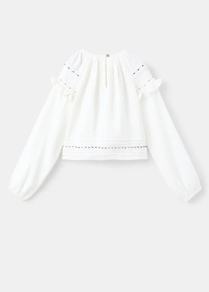 Camicetta in cotone ricamata Camicetta in cotone ricamata