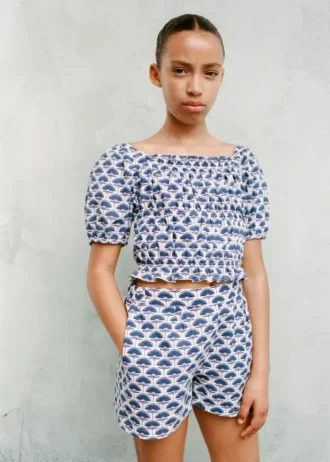 Camicetta in lino stampato