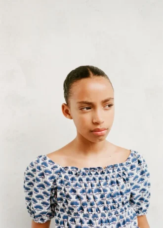 Camicetta in lino stampato