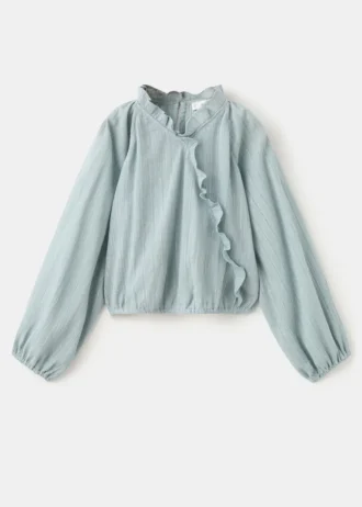 Camicetta in lurex con volant Camicetta in lurex con volant