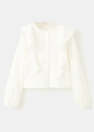 Camicetta in lurex con volant Camicetta in lurex con volant