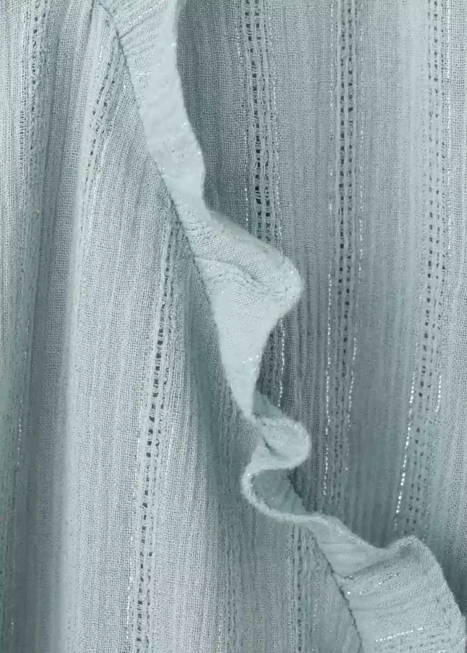 Camicetta in lurex con volant Camicetta in lurex con volant