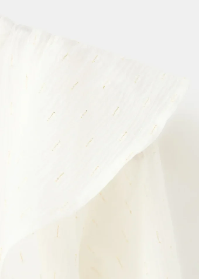 Camicetta in lurex con volant Camicetta in lurex con volant