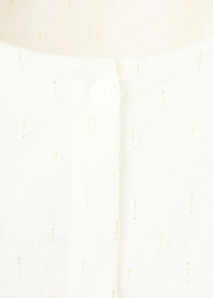 Camicetta in lurex con volant Camicetta in lurex con volant