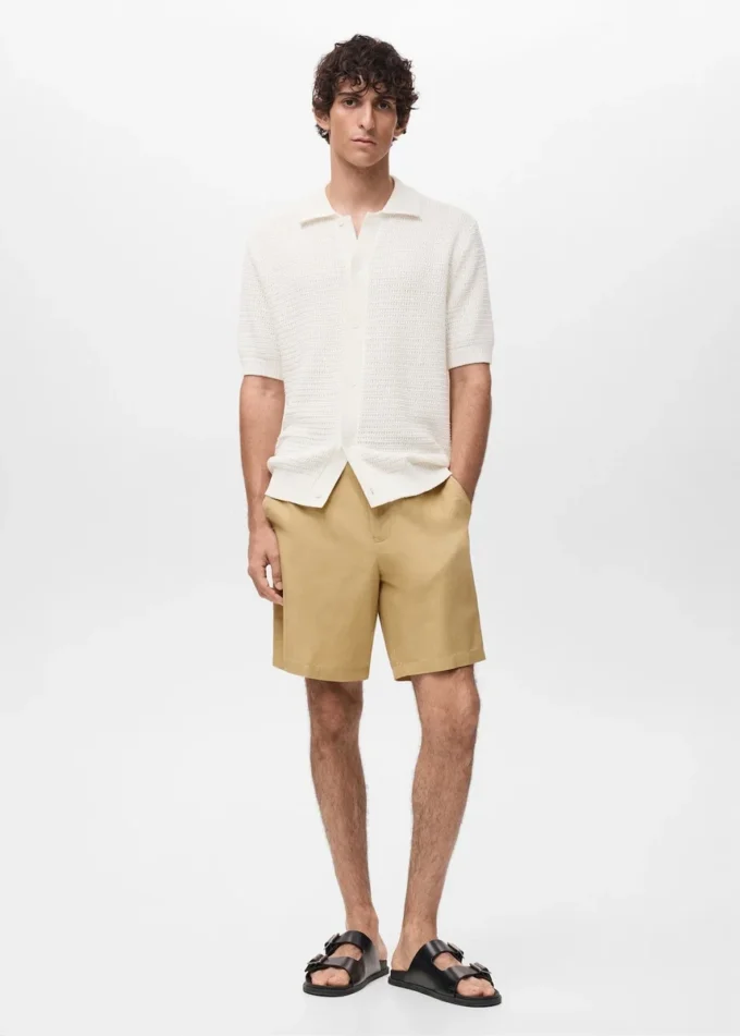 Camicetta in maglia di cotone con pizzo Camicetta in maglia di cotone con pizzo