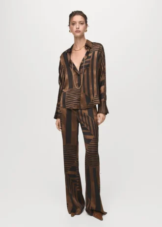 Camicetta in raso a righe