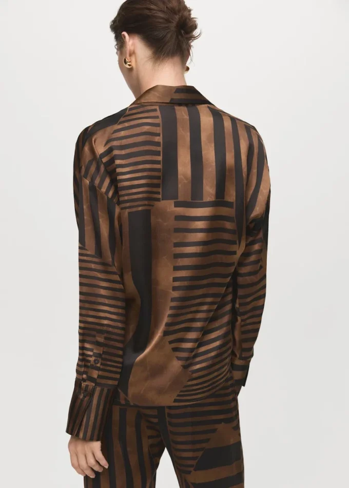 Camicetta in raso a righe Camicetta in raso a righe