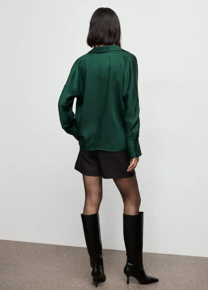 Camicetta incrociata in raso