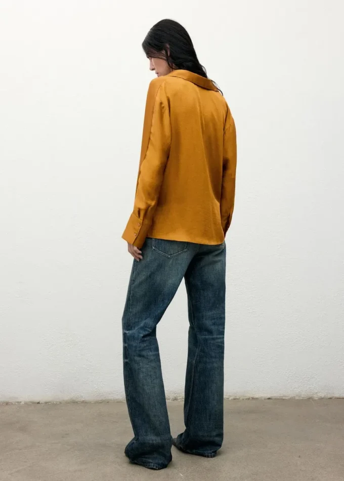 Camicetta incrociata in raso