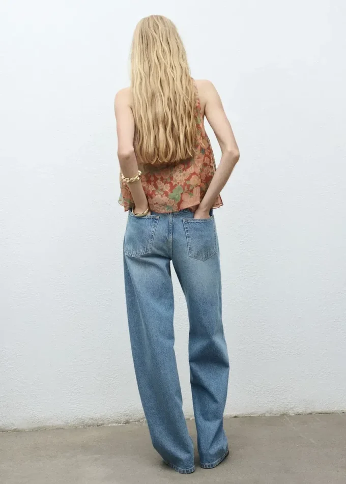 Camicetta plissettata a fiori Camicetta plissettata a fiori