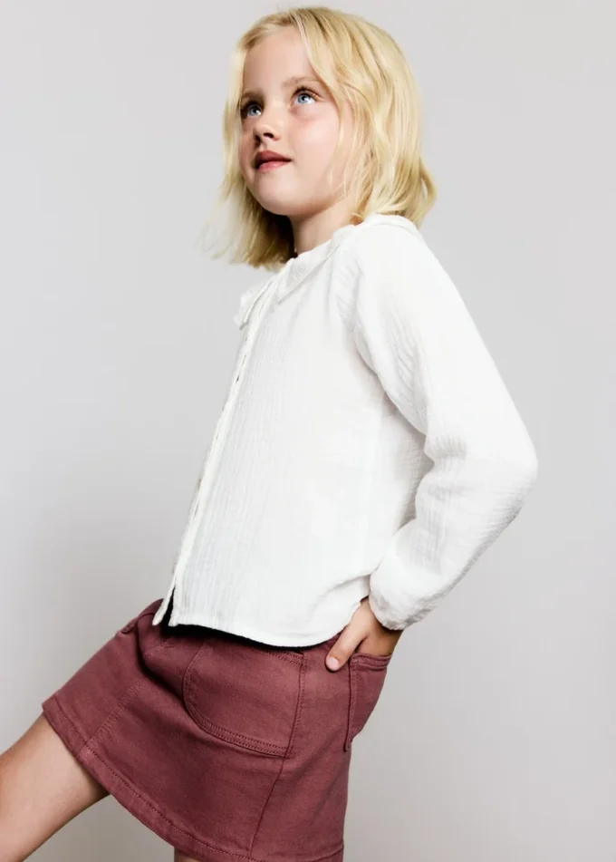 Camicetta ricamata Bambula