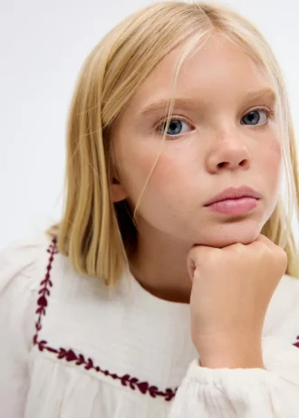 Camicetta ricamata Bambula Camicetta ricamata Bambula