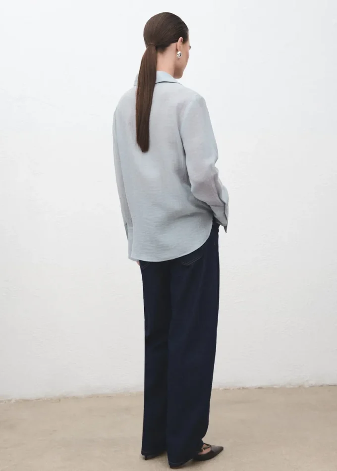 Camicetta ricamata in lyocell Camicetta ricamata in lyocell