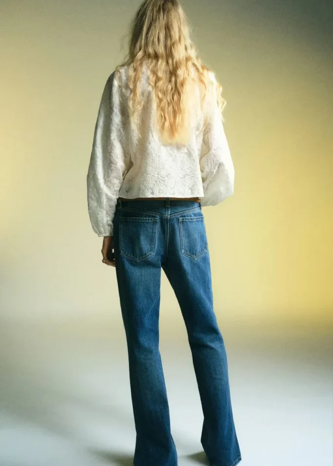 Camicetta ricamata in lyocell Camicetta ricamata in lyocell