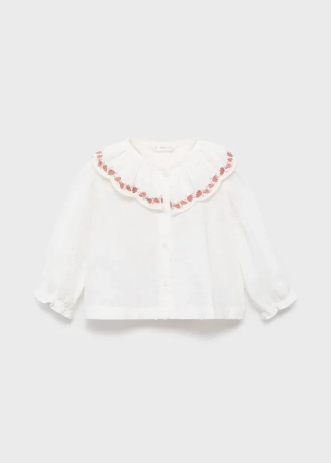 Camicetta ricamata in plumetis Camicetta ricamata in plumetis