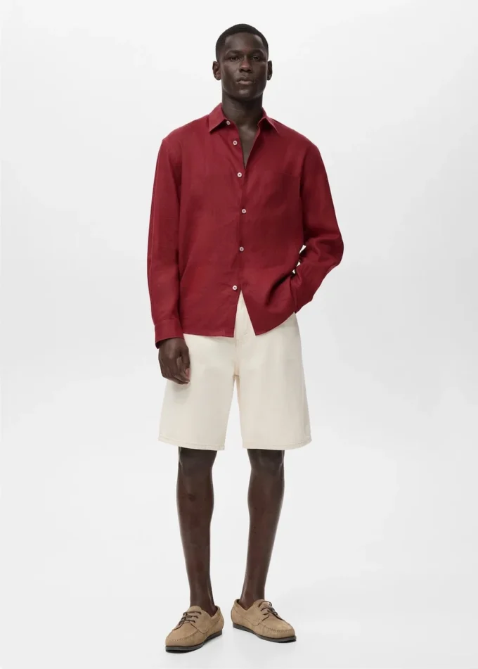 Camicia 100% lino con taschino Camicia 100% lino con taschino