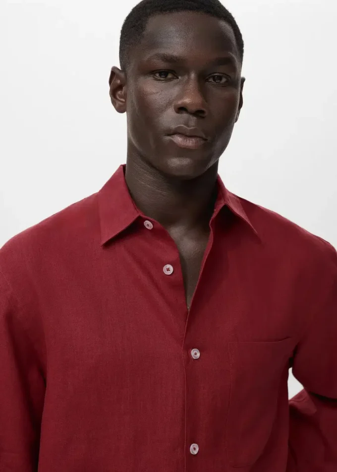 Camicia 100% lino con taschino Camicia 100% lino con taschino