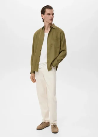 Camicia 100% lyocell con taschino