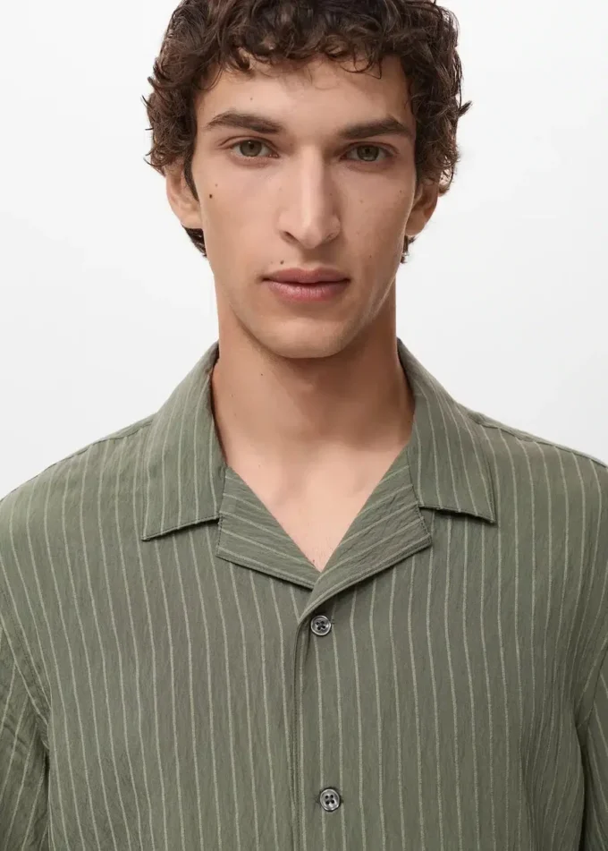 Camicia a maniche corte a righe