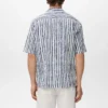 Camicia a maniche corte in cotone a righe Camicia a maniche corte in cotone a righe
