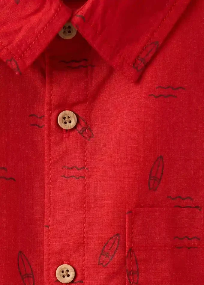 Camicia a maniche corte stampata