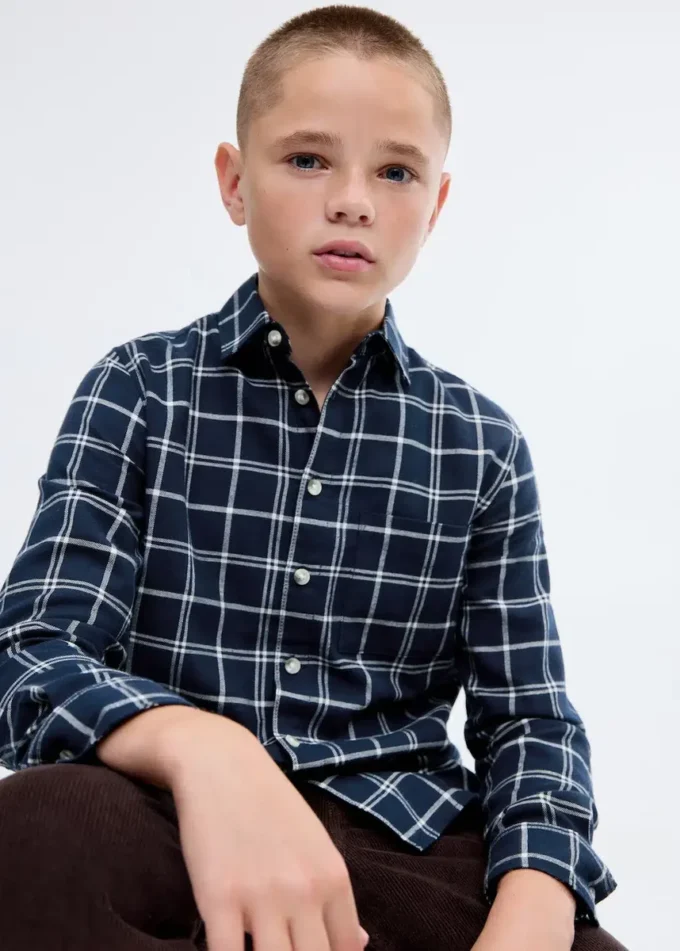 Camicia a quadri in cotone Camicia a quadri in cotone