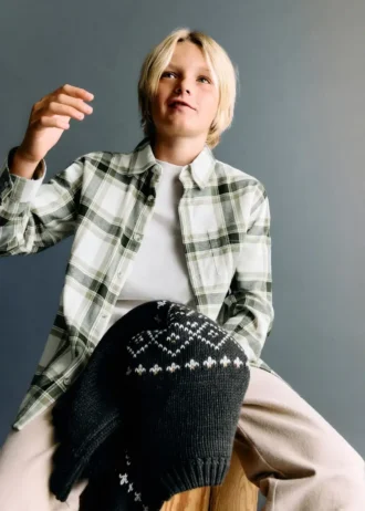 Camicia a quadri in cotone