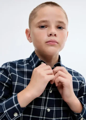 Camicia a quadri in cotone