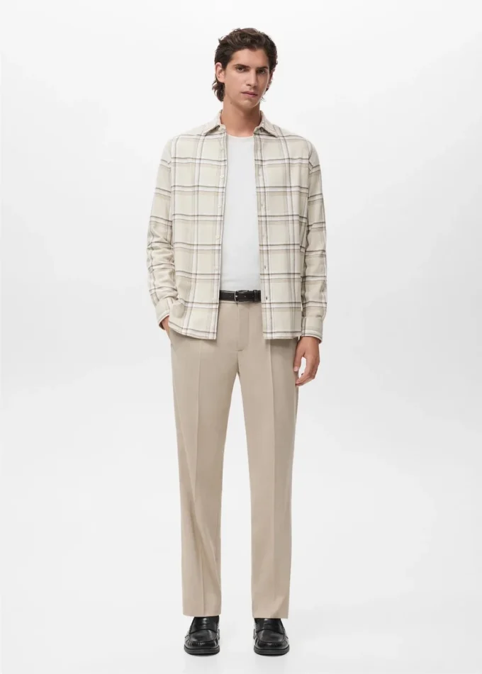 Camicia a quadri in flanella 100% cotone