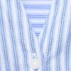 Camicia a righe con dettagli plissettati