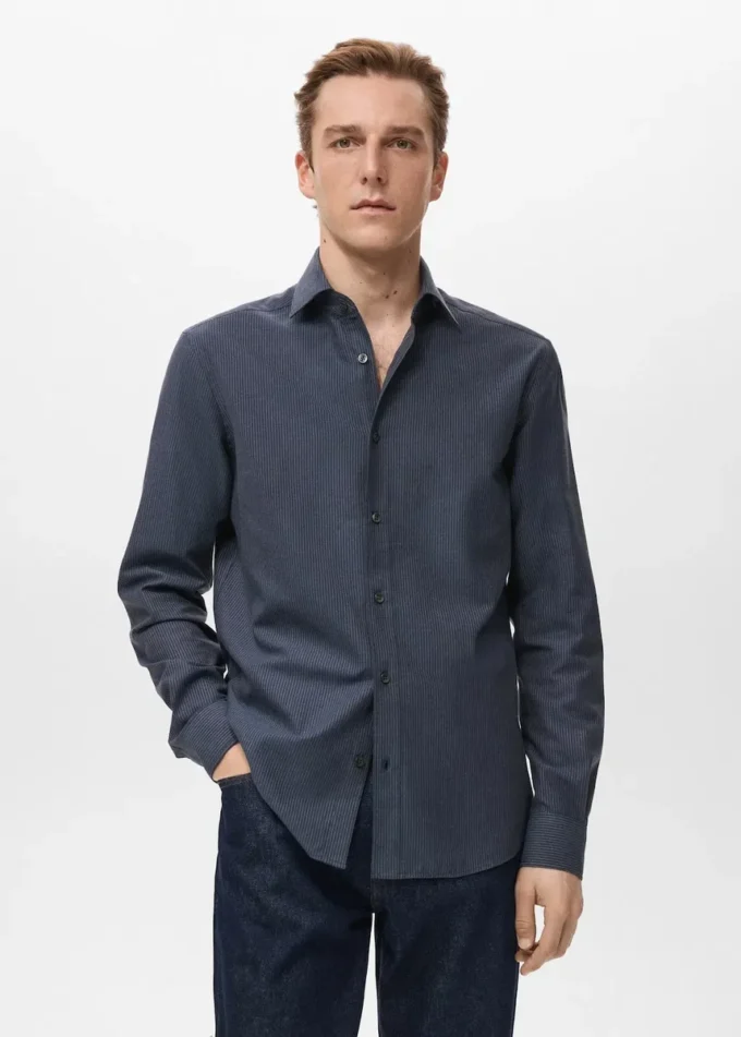 Camicia a righe regular fit 100% cotone Camicia a righe regular fit 100% cotone