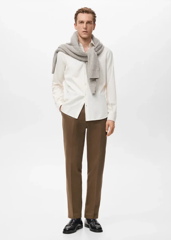 Camicia a righe regular fit 100% cotone Camicia a righe regular fit 100% cotone