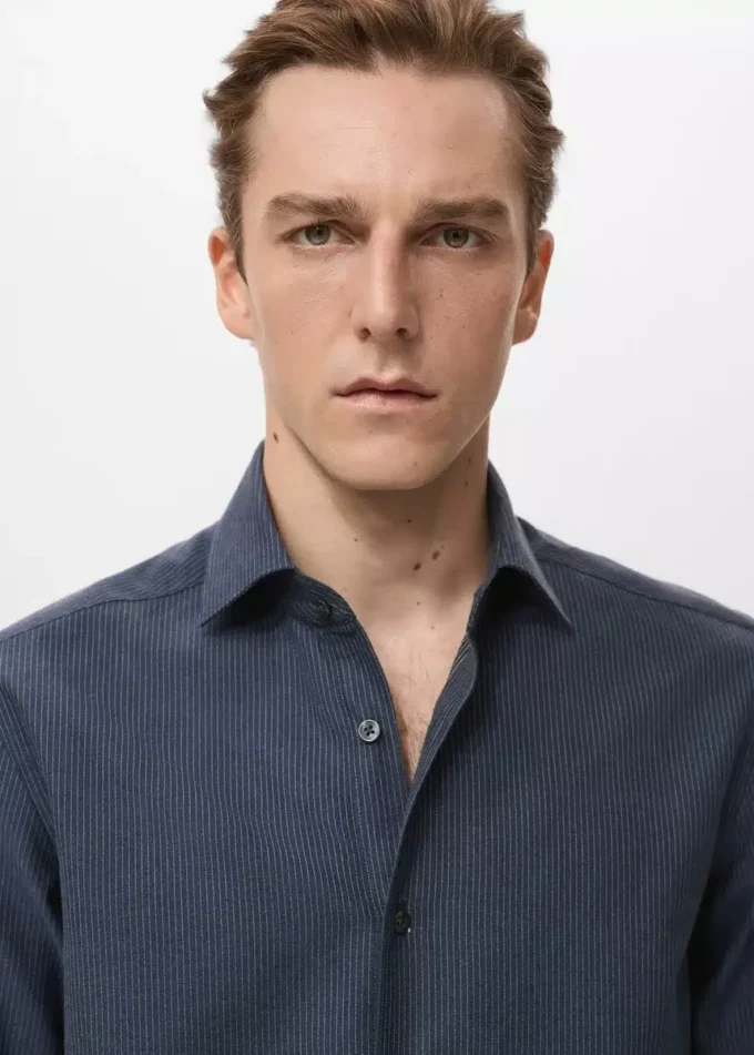 Camicia a righe regular fit 100% cotone Camicia a righe regular fit 100% cotone