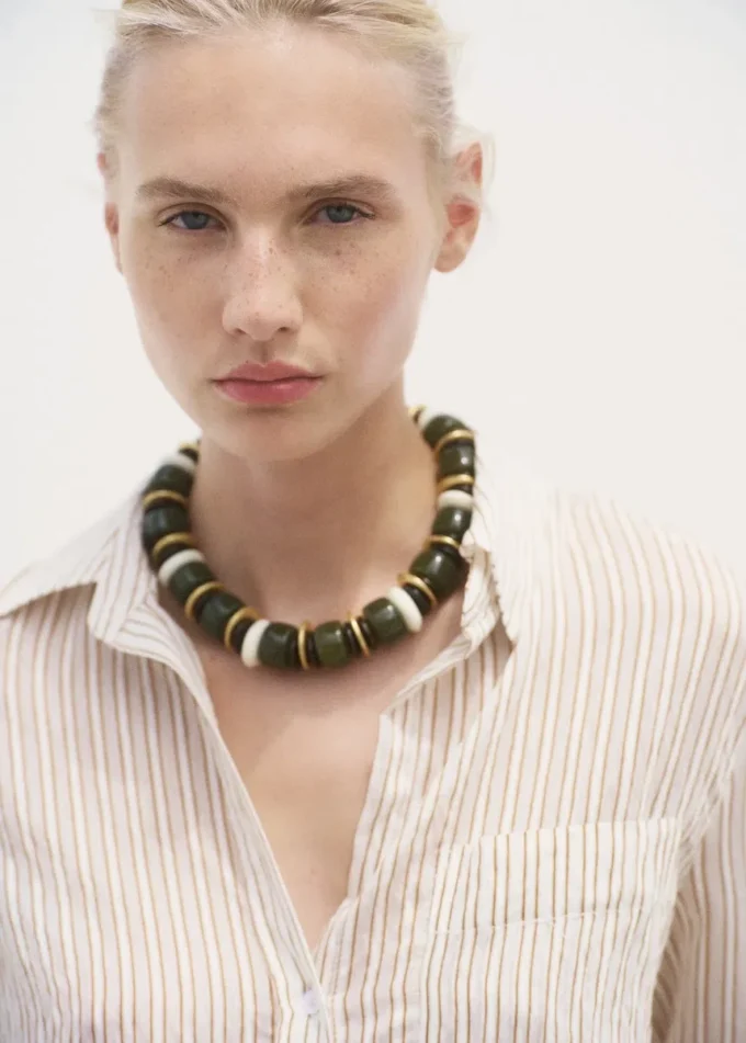 Camicia a righe semitrasparente Camicia a righe semitrasparente