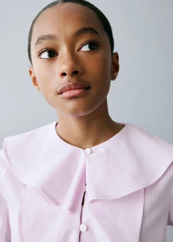 Camicia con dettagli arricciati