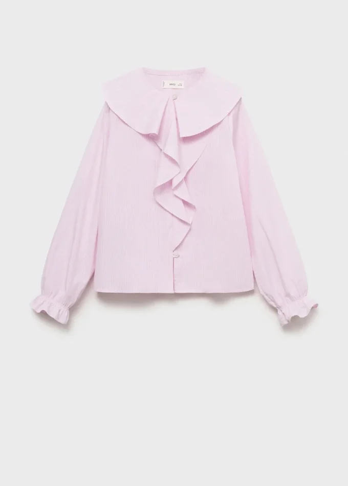 Camicia con dettagli arricciati