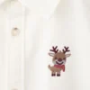 Camicia con ricamo renna