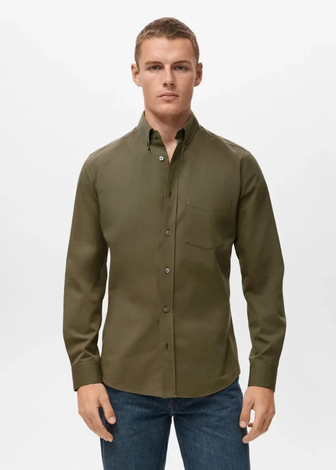 Camicia con taschino, vestibilità regolare, 100% cotone Camicia con taschino, vestibilità regolare, 100% cotone