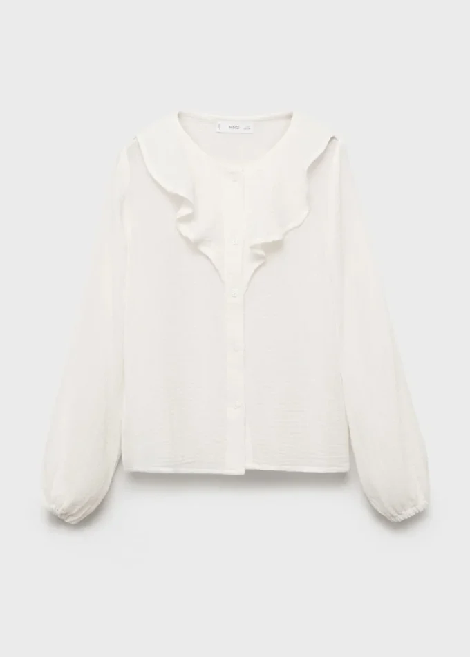 Camicia con volant increspati Camicia con volant increspati