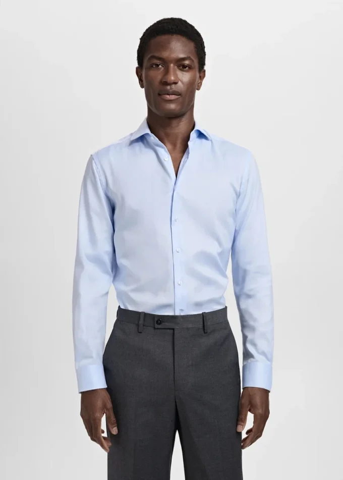 Camicia da abito strutturata slim fit Camicia da abito strutturata slim fit