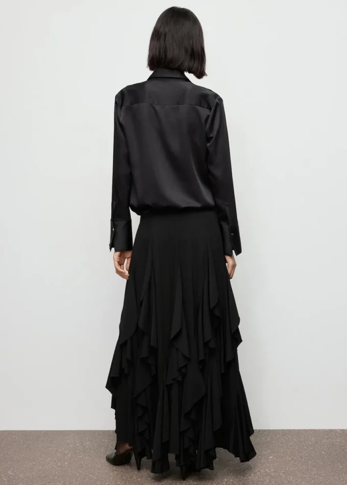 Camicia fluida con finitura satinata Camicia fluida con finitura satinata