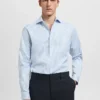 Camicia formale slim fit in cotone Giza a righe Camicia formale slim fit in cotone Giza a righe